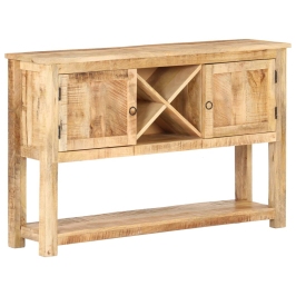 Aparador de madera de mango rugosa 120x30x76 cm