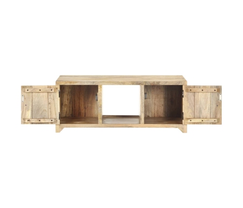 Mesa de centro de madera maciza de mango 90x50x35 cm