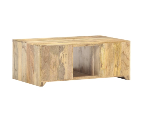 Mesa de centro de madera maciza de mango 90x50x35 cm