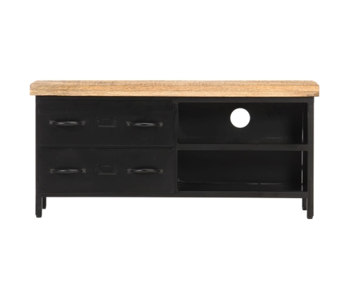 Mueble para TV de madera maciza de mango rugosa 90x30x41 cm