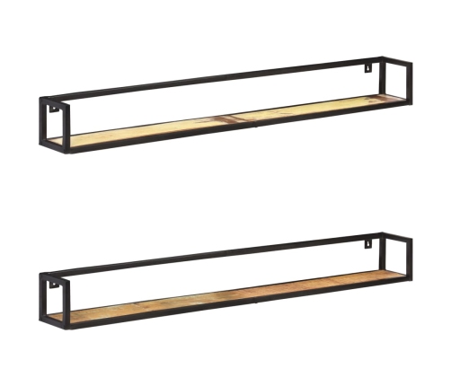 vidaXL Estantes de pared 2 unidades 160 cm madera maciza reciclada