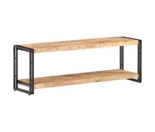 Mueble para TV de madera maciza de mango rugosa 120x30x40 cm