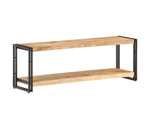 Mueble para TV de madera maciza de mango rugosa 120x30x40 cm