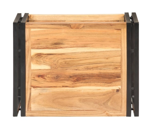 Mesa auxiliar de madera maciza de acacia 40x30x40 cm