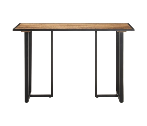 Mesa de comedor de madera maciza de mango rugosa 120 cm