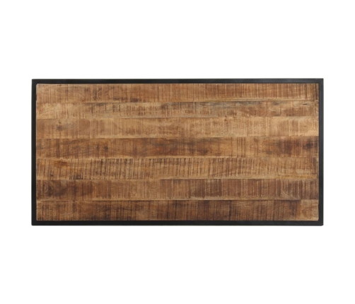 Mesa de comedor de madera maciza de mango rugosa 120 cm