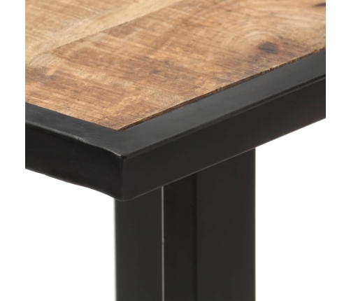 Mesa de comedor de madera maciza de mango rugosa 120 cm