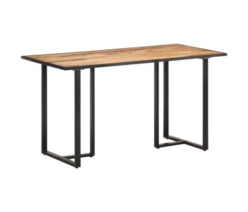 Mesa de comedor de madera maciza de mango rugosa 140 cm