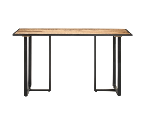 Mesa de comedor de madera maciza de mango rugosa 140 cm