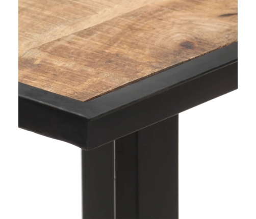 Mesa de comedor de madera maciza de mango rugosa 140 cm