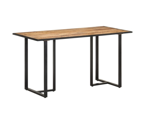 Mesa de comedor de madera maciza de mango rugosa 140 cm