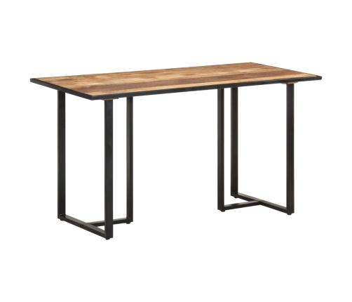 Mesa de comedor de madera maciza de mango rugosa 140 cm