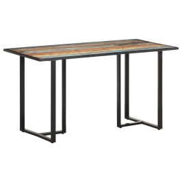 Mesa de comedor de madera maciza reciclada 140 cm