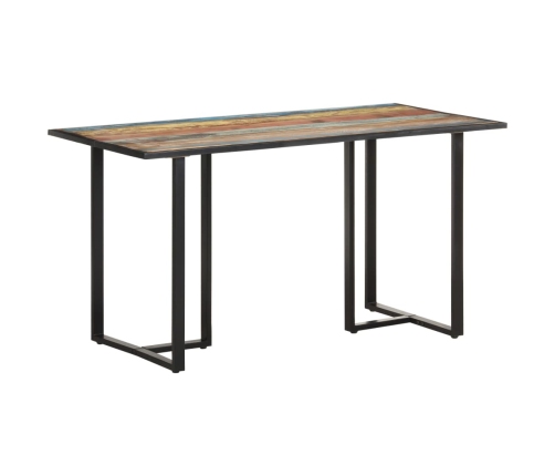 Mesa de comedor de madera maciza reciclada 140 cm