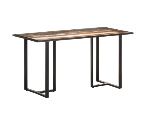 Mesa de comedor de madera maciza reciclada 140 cm