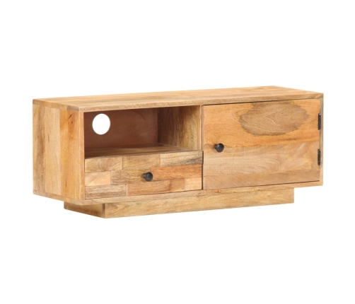 Mueble para TV de madera de mango maciza 90x30x35 cm