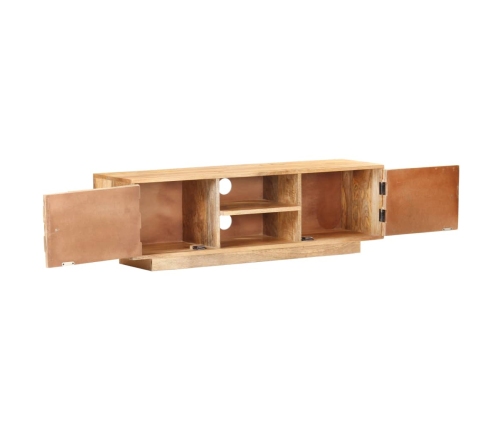 Mueble para TV de madera maciza de mango 116x30x35 cm