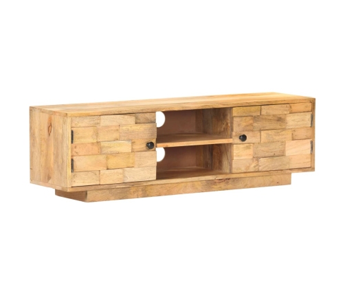 Mueble para TV de madera maciza de mango 116x30x35 cm