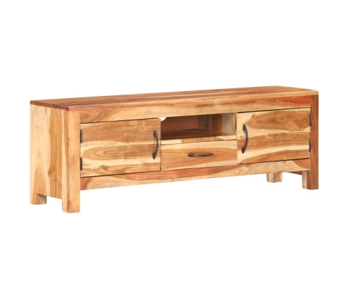 Mueble para TV de madera maciza de acacia 116x30x40 cm