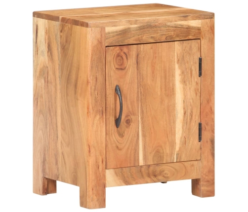 Mesita de noche de madera maciza de acacia 40x30x50 cm