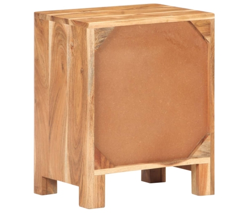 Mesita de noche de madera maciza de acacia 40x30x50 cm