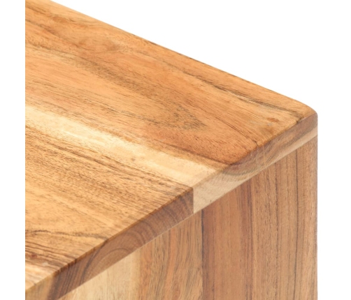 Mesita de noche de madera maciza de acacia 40x30x50 cm