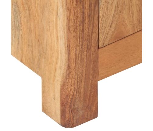 Mesita de noche de madera maciza de acacia 40x30x50 cm