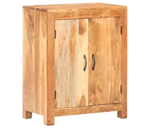 Aparador de madera maciza de acacia 60x35x75 cm