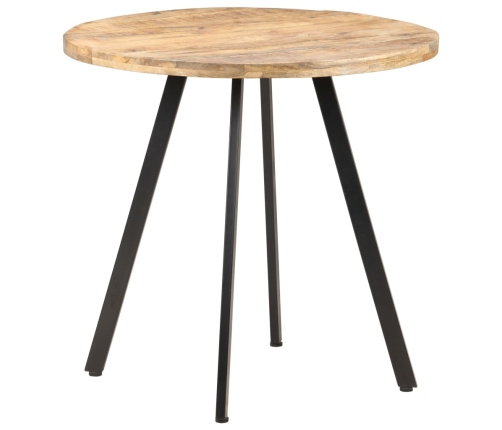 vidaXL Mesa de comedor de madera de mango rugosa 80 cm