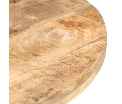 vidaXL Mesa de comedor de madera de mango rugosa 80 cm