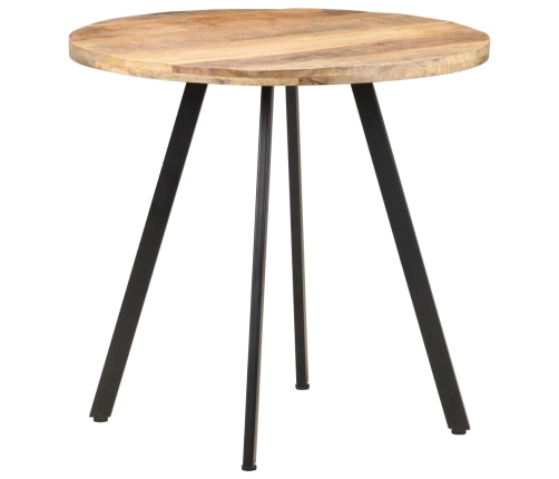 vidaXL Mesa de comedor de madera de mango rugosa 80 cm