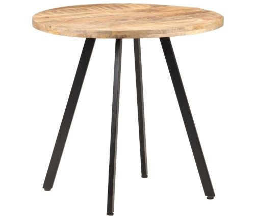 vidaXL Mesa de comedor de madera de mango rugosa 80 cm