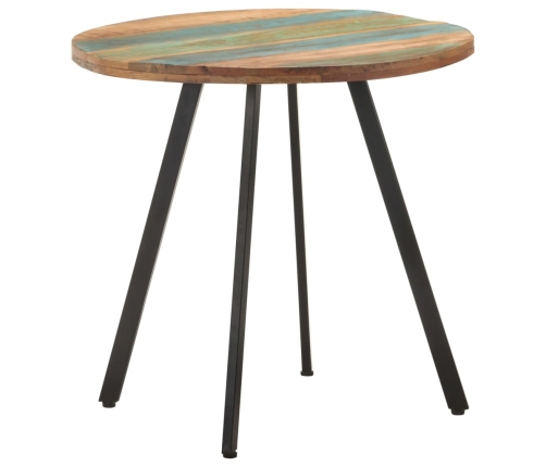 Mesa de comedor de madera maciza reciclada 80 cm