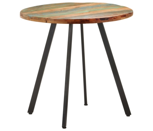 Mesa de comedor de madera maciza reciclada 80 cm