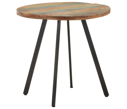 Mesa de comedor de madera maciza reciclada 80 cm