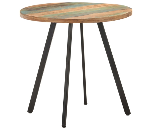 Mesa de comedor de madera maciza reciclada 80 cm