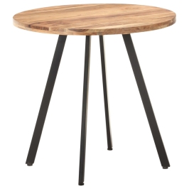 Mesa de comedor de madera maciza de acacia 80 cm