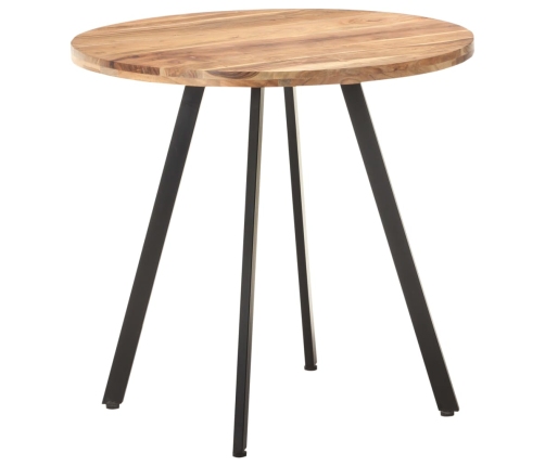 Mesa de comedor de madera maciza de acacia 80 cm