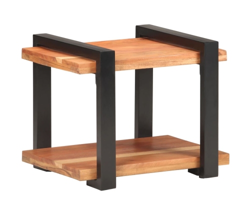 Mesita de noche de madera maciza de acacia 50x40x40 cm