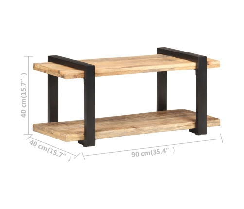 Mueble para TV de madera maciza de mango rugosa 90x40x40 cm