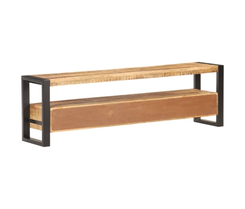 Mueble para TV de madera maciza de mango rugosa 150x30x45 cm