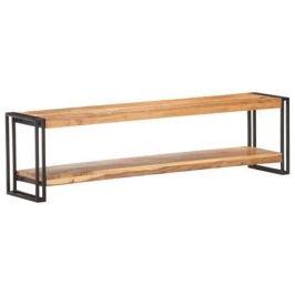 Mueble de TV de madera maciza de acacia 150x30x40 cm