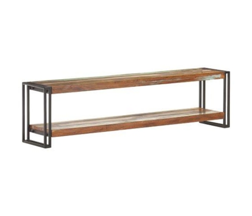 Mueble de TV de madera maciza reciclada 150x30x40 cm