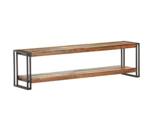 Mueble de TV de madera maciza reciclada 150x30x40 cm