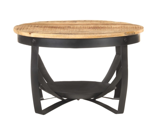 Mesa de centro de madera de mango rugosa Ø68x43 cm