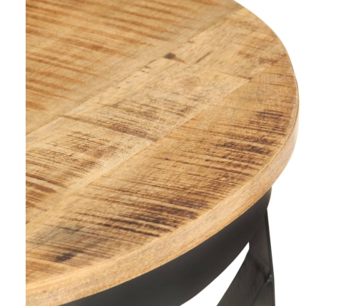 Mesa de centro de madera de mango rugosa Ø68x43 cm