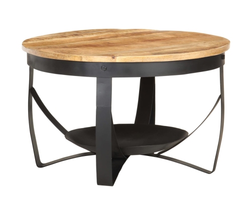 Mesa de centro de madera de mango rugosa Ø68x43 cm