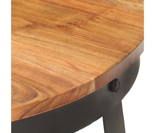 Mesa de centro de madera maciza de acacia Ø68x43 cm