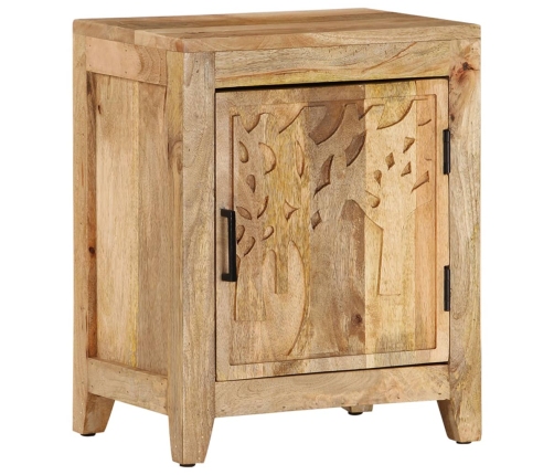 Mesita de noche de madera maciza de mango 40x30x50 cm