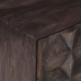 Mesita de noche de madera maciza de mango negro 40x30x50 cm